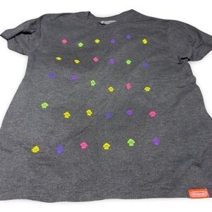 Nintendo New York Graphic T Shirt Men’s Medium Gray Splatoon Style Squid Print